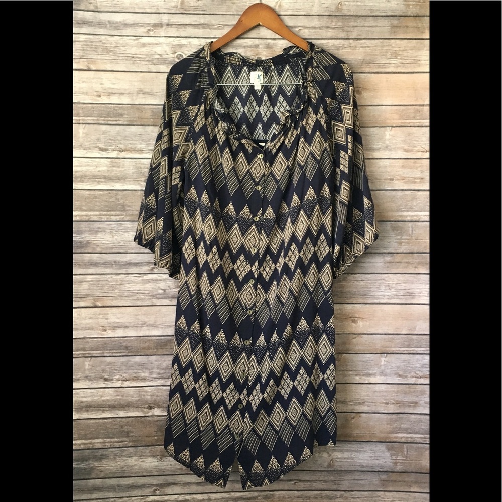 Edme & Essylte rugged carats boho print dress